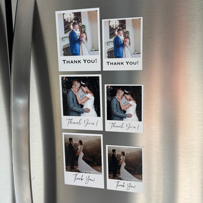 Wedding 'Thank You' Photo Magnets - Personalized Favors for Guests